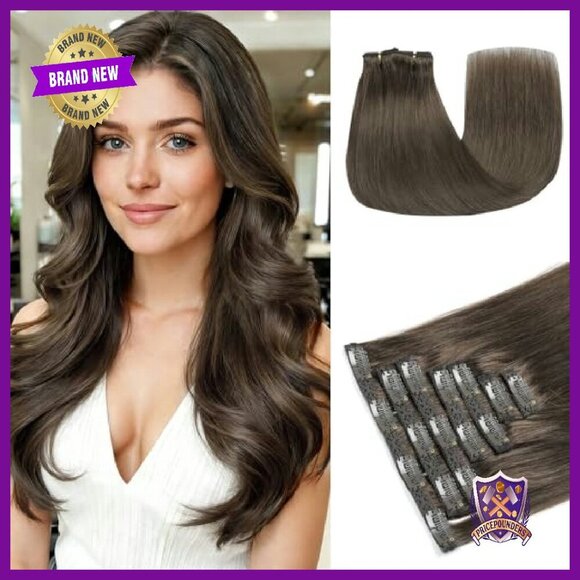 20 Inch Real Human Hair Clip-In Extensions 7pcs 120g Salon Quality main image 4